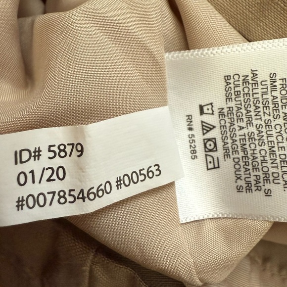 Express Linen-Blend Puff Sleeve Romper Neutral Cream Tan Size XS - Picture 13 of 14